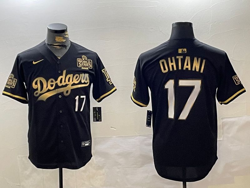 Men Los Angeles Dodgers #17 Ohtani Black Gold Game 2024 Nike MLB Jersey style 11202->los angeles dodgers->MLB Jersey